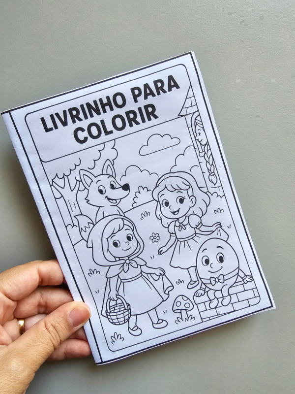 Livrinho para colorir personagens histórias clássicas - PEDAGÓGICO KIDS
