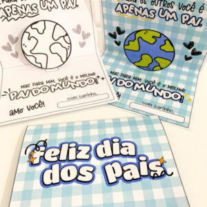 Cartão dia dos pais tema: Melhor Pai do mundo