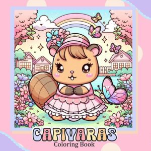 Livro de colorir Capivaras