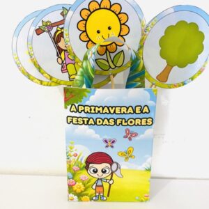Sacola teatral primavera e festa das flores