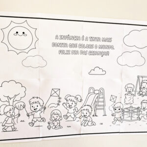 Painel para colorir Dia das crianças