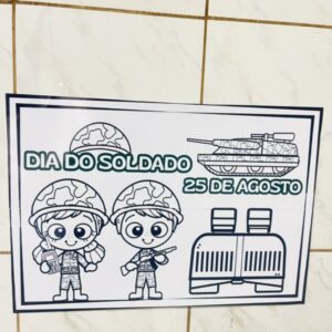 Painel dia do soldado para colorir