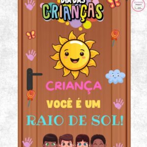 Painel de porta Dia das crianças