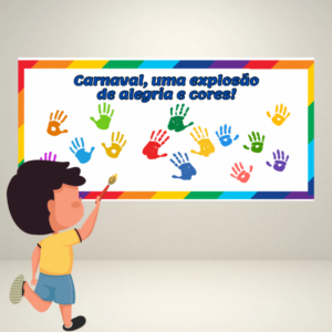Painel mãozinhas de carnaval